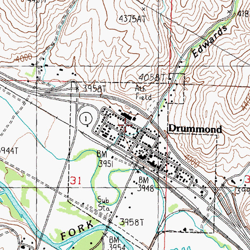 Topographic Map of 11N12W31AACD02 Well, MT