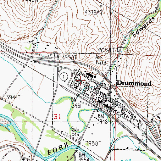 Topographic Map of 11N12W31AACC01 Well, MT