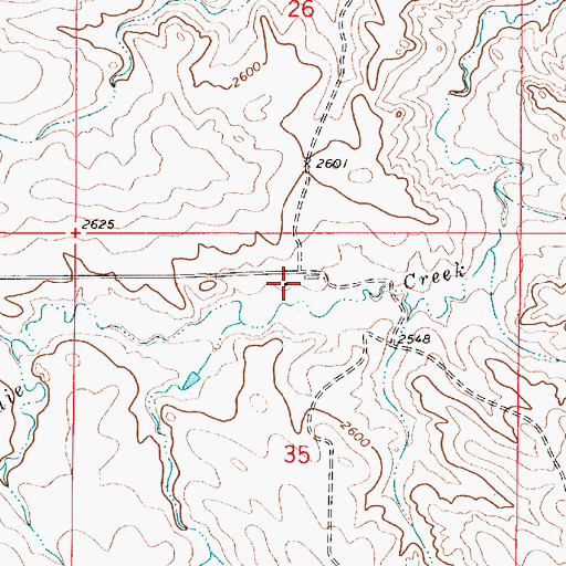 Topographic Map of 11N52E35ABBC01 Well, MT