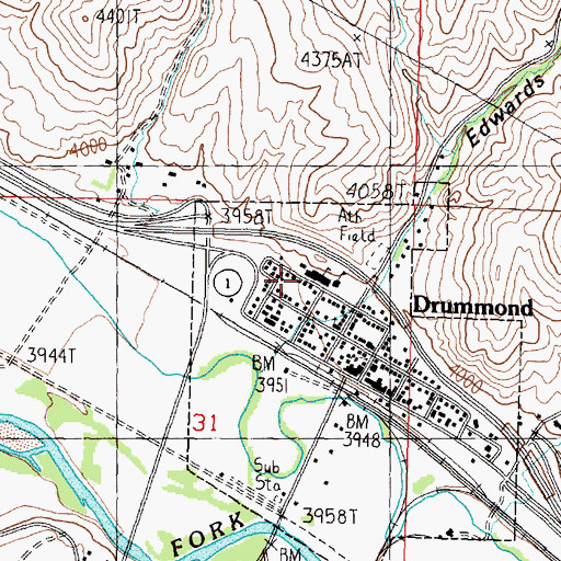 Topographic Map of 11N12W31ABDA02 Well, MT