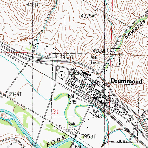 Topographic Map of 11N12W31ADAB01 Well, MT