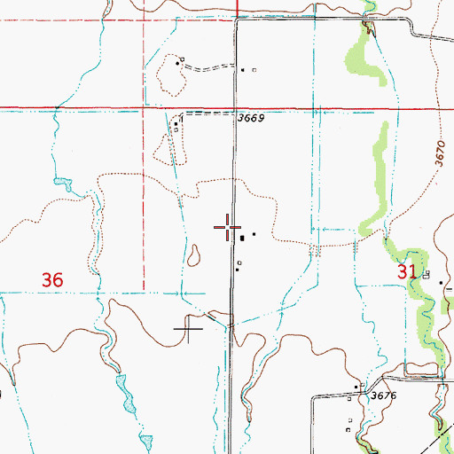 Topographic Map of 11N02W31BCBC01 Well, MT