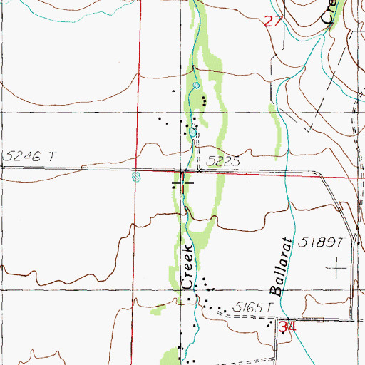 Topographic Map of 11N08W34BBAB01 Well, MT