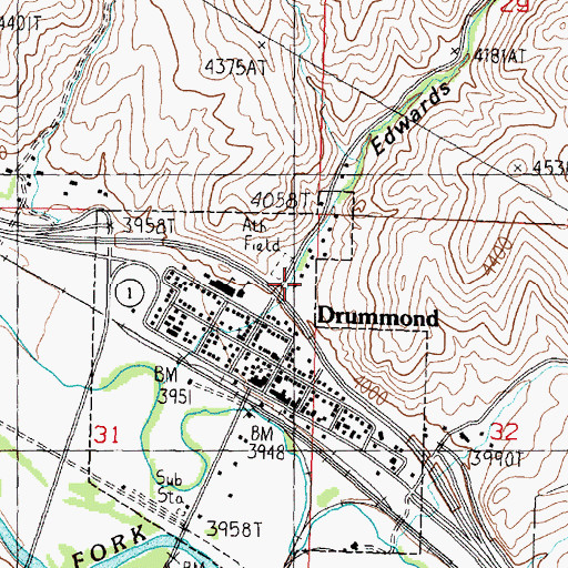 Topographic Map of 11N12W31ADAB02 Well, MT