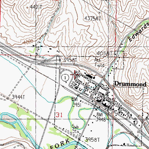 Topographic Map of 11N12W31ABDA03 Well, MT