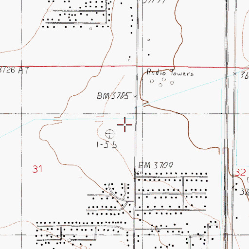 Topographic Map of 11N03W31ADA_01 Well, MT