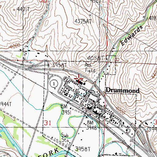 Topographic Map of 11N12W31AACA01 Well, MT