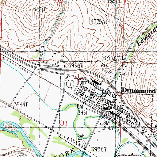 Topographic Map of 11N12W31ABAC01 Well, MT