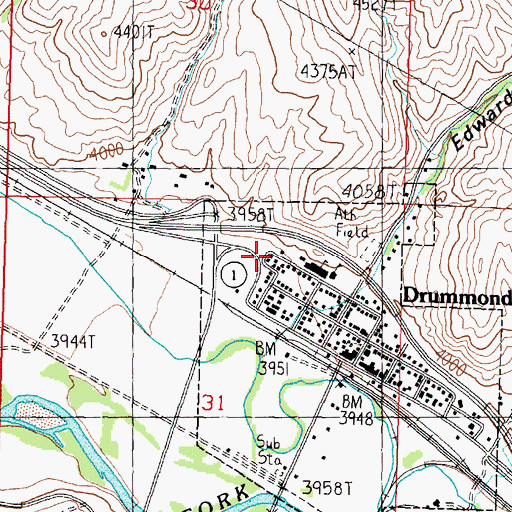 Topographic Map of 11N12W31ADBD02 Well, MT