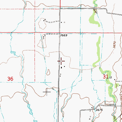 Topographic Map of 11N02W31BCB_01 Well, MT