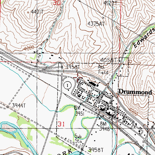 Topographic Map of 11N12W31ABAD01 Well, MT