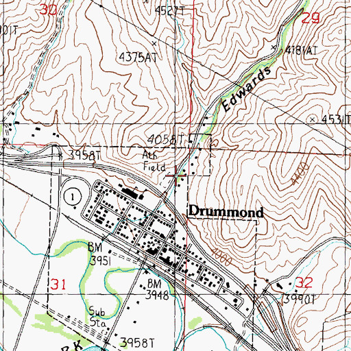 Topographic Map of 11N12W31AAAD01 Well, MT
