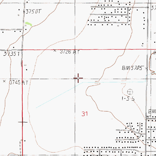 Topographic Map of 11N03W31BADD01 Well, MT