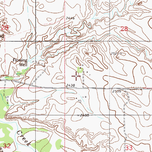 Topographic Map of 11N54E28CC__01 Well, MT