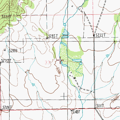 Topographic Map of 11N18E33____01 Well, MT