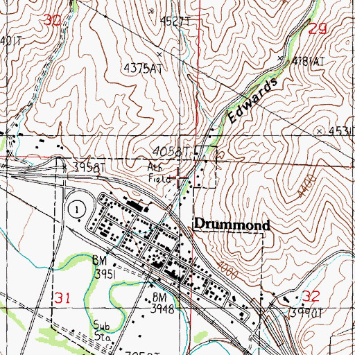 Topographic Map of 11N12W31AAAA01 Well, MT