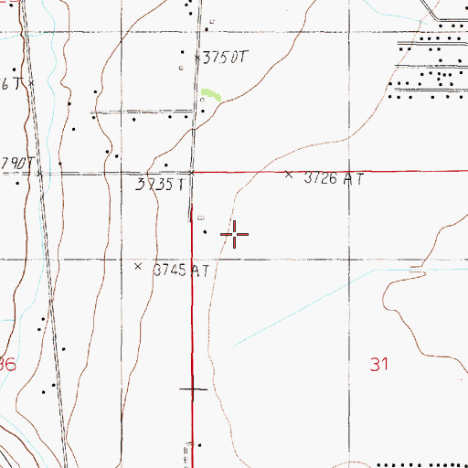 Topographic Map of 11N03W31BBDB01 Well, MT