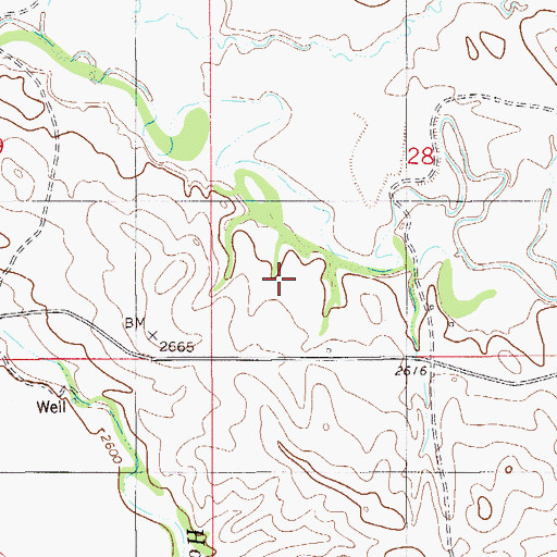 Topographic Map of 11N57E28CC__01 Well, MT