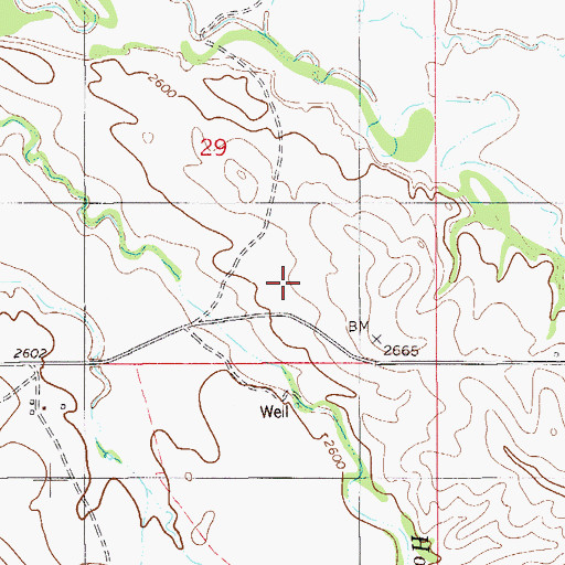 Topographic Map of 11N57E29DC__01 Well, MT