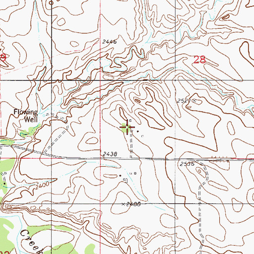 Topographic Map of 11N54E28CCAC01 Well, MT
