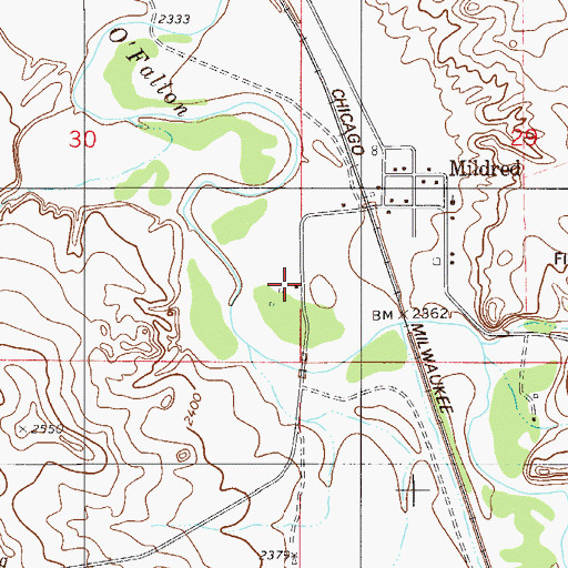 Topographic Map of 11N54E30DDAD01 Well, MT