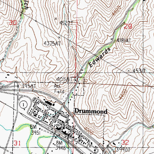 Topographic Map of 11N12W29CCCC01 Well, MT