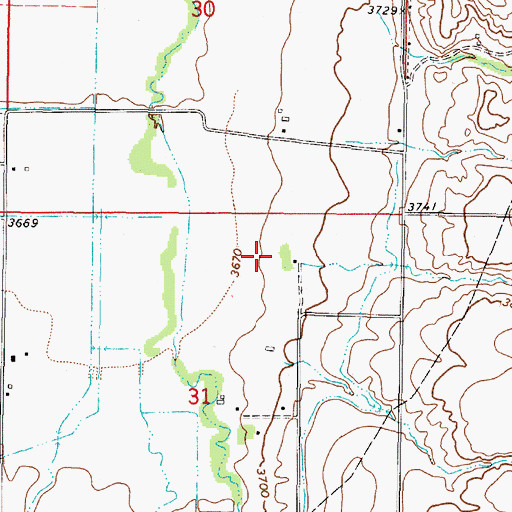Topographic Map of 11N02W31ACDD01 Well, MT