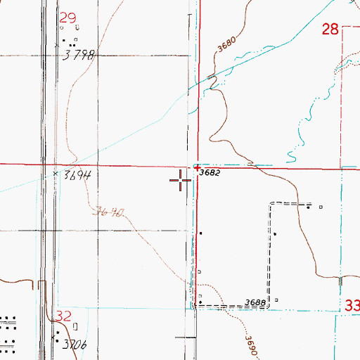Topographic Map of 11N03W32AAA_01 Well, MT