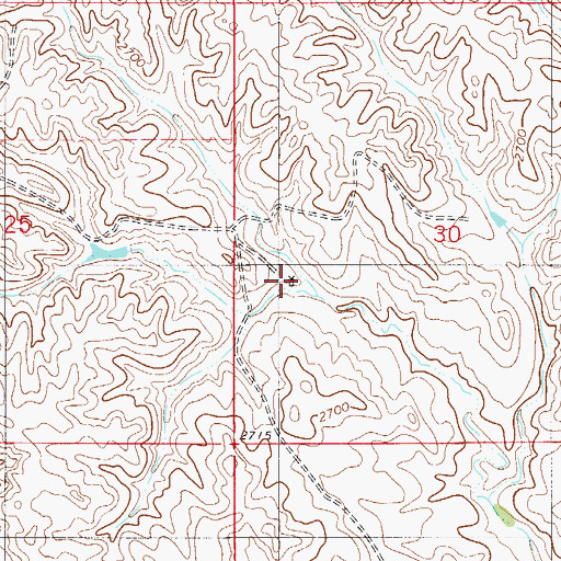Topographic Map of 11N55E30CBDB01 Well, MT
