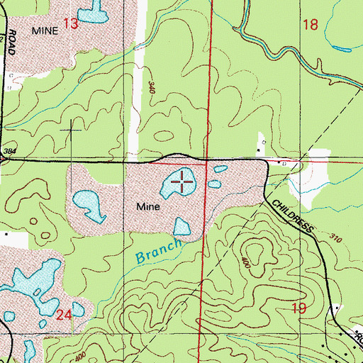 Topographic Map of Midwest Mine, AR