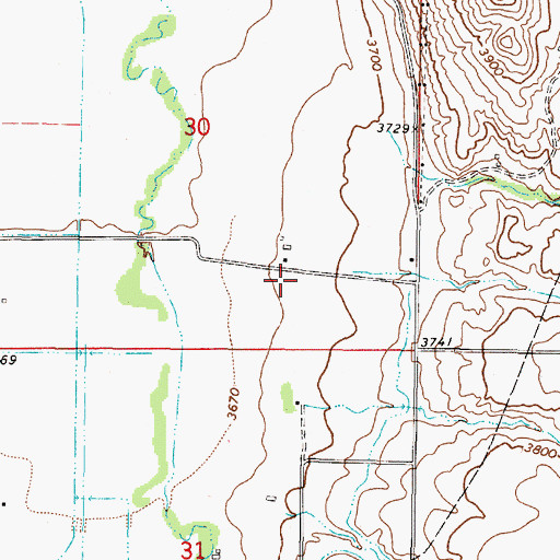 Topographic Map of 11N02W30DCAD01 Well, MT