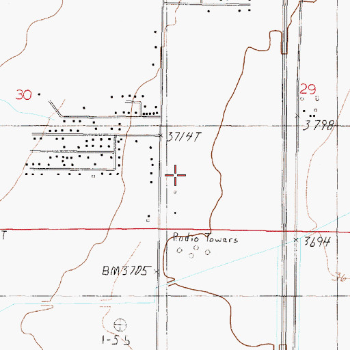Topographic Map of 11N03W29CCB_01 Well, MT