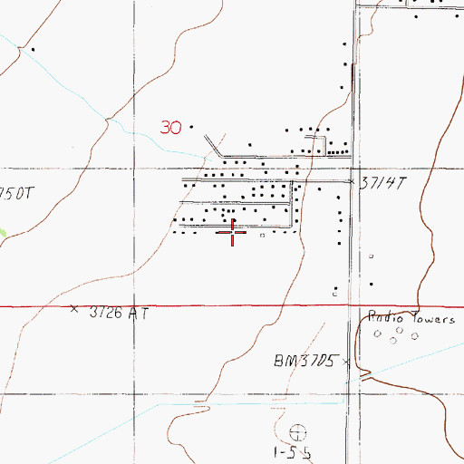 Topographic Map of 11N03W30DCAA01 Well, MT