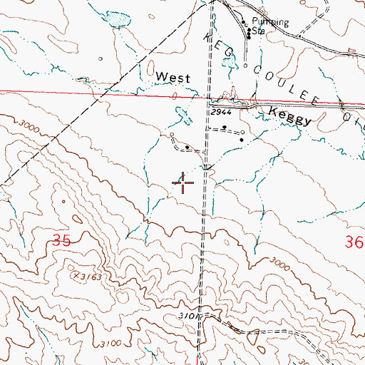 Topographic Map of 11N30E35ADAA01 Well, MT