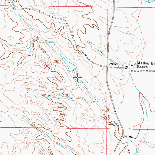Topographic Map of 11N45E29DABC01 Well, MT