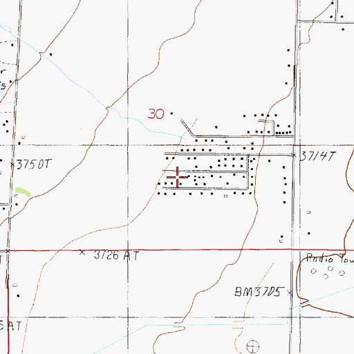 Topographic Map of 11N03W30DBCD01 Well, MT