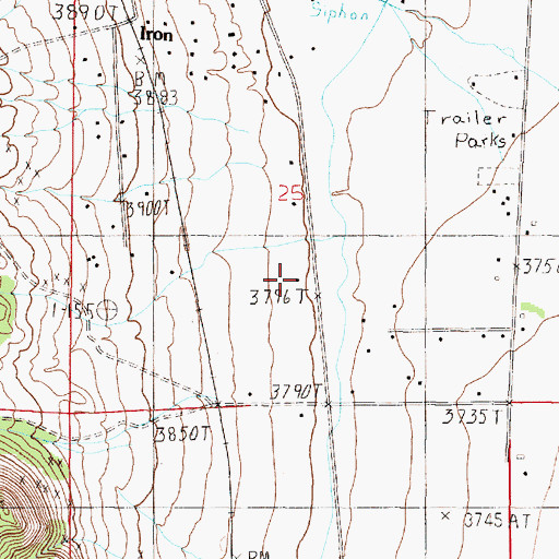 Topographic Map of 11N04W25DBCC01 Well, MT