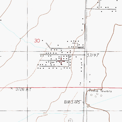 Topographic Map of 11N03W30DACC01 Well, MT