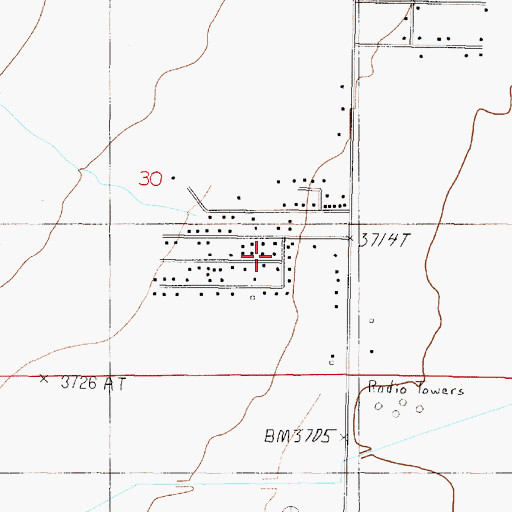 Topographic Map of 11N03W30DACC02 Well, MT