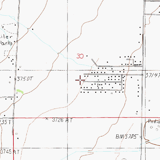 Topographic Map of 11N03W30DBCC01 Well, MT