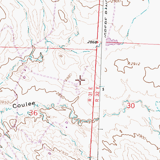 Topographic Map of 11N31E36AADD01 Well, MT