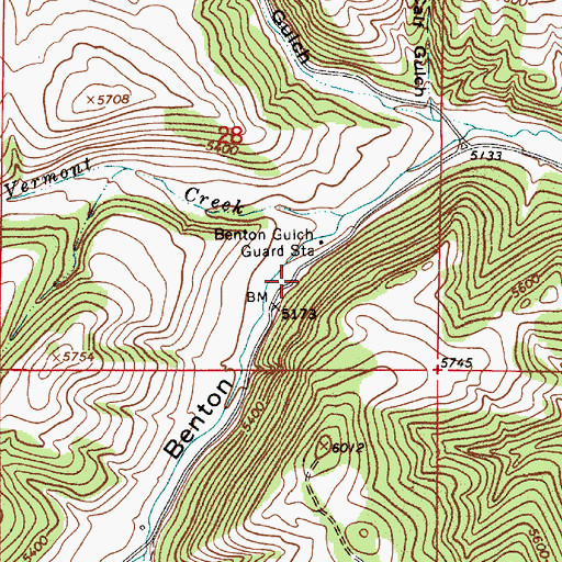 Topographic Map of 11N03E28D___01 Well, MT
