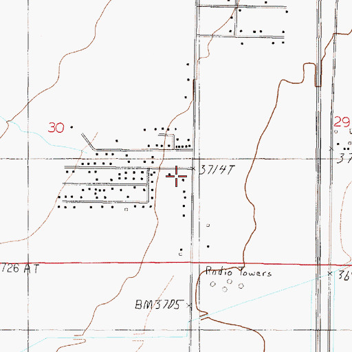 Topographic Map of 11N03W30DAD_01 Well, MT
