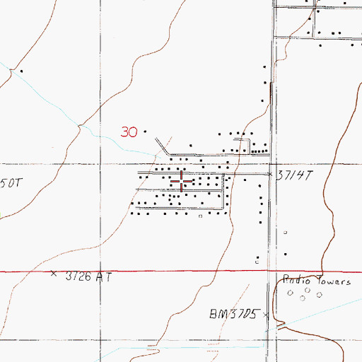 Topographic Map of 11N03W30DBD_01 Well, MT