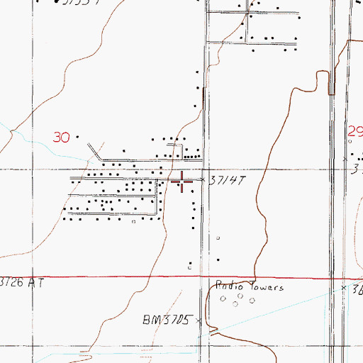 Topographic Map of 11N03W30DACA01 Well, MT