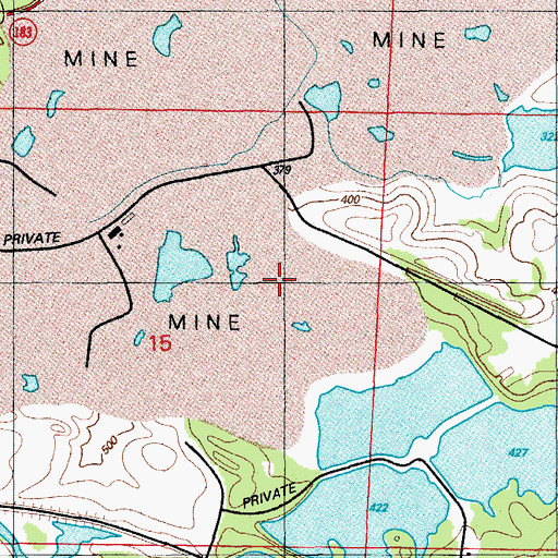 Topographic Map of Norton Mine, AR
