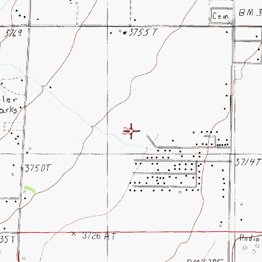 Topographic Map of 11N03W30DBAB01 Well, MT