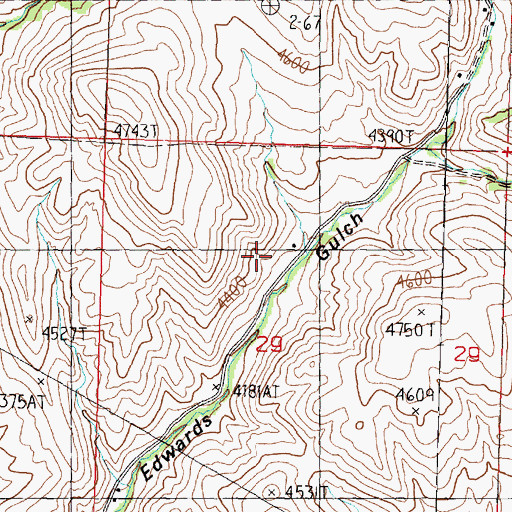 Topographic Map of 11N12W29BDAA01 Well, MT