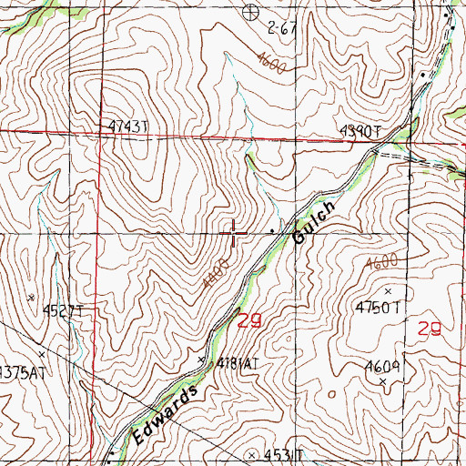 Topographic Map of 11N12W29BDAB01 Spring, MT