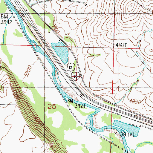 Topographic Map of 11N13W26AACC01 Well, MT